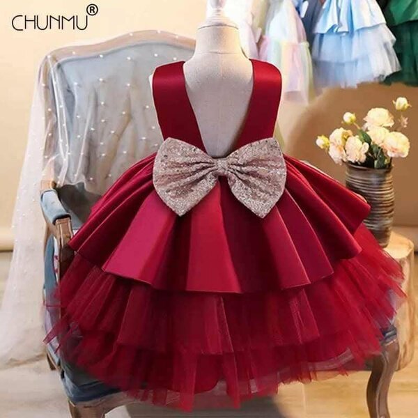 Robe princess rouge enfant 3-9