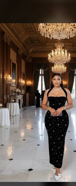 Robe soirée noire élégante