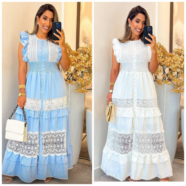 Robe longue bohème dentelle