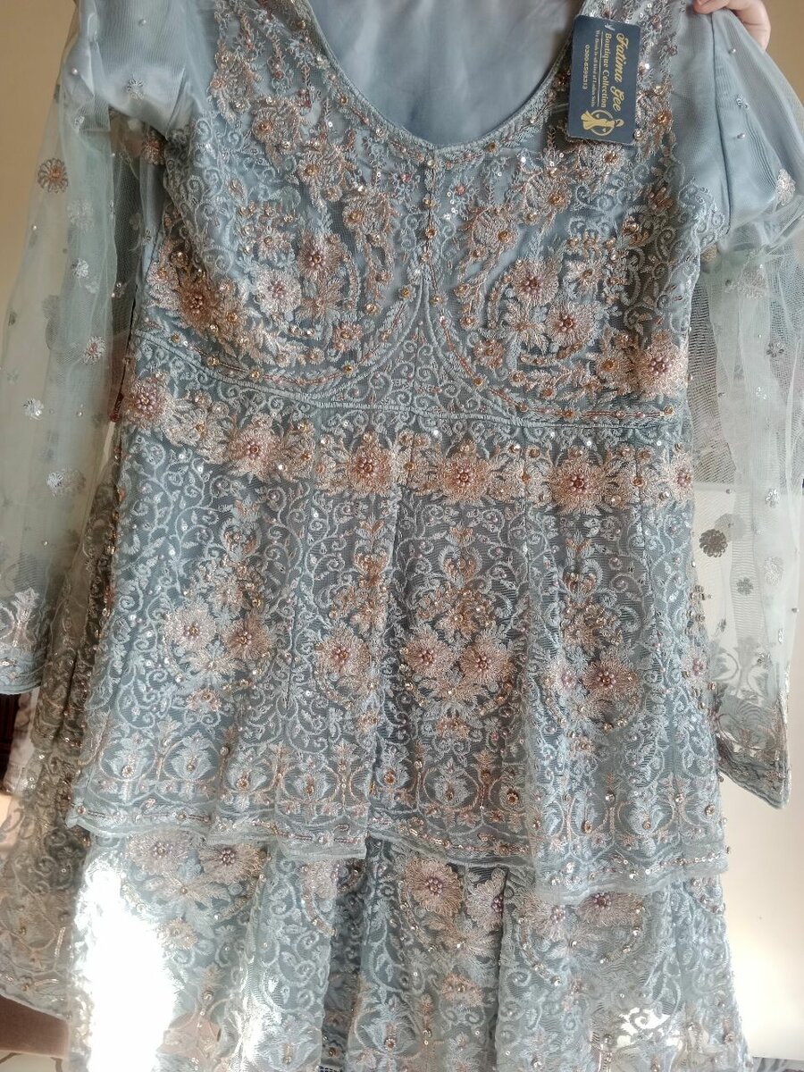 Wedding dress New condition ma. Sharara and fork a