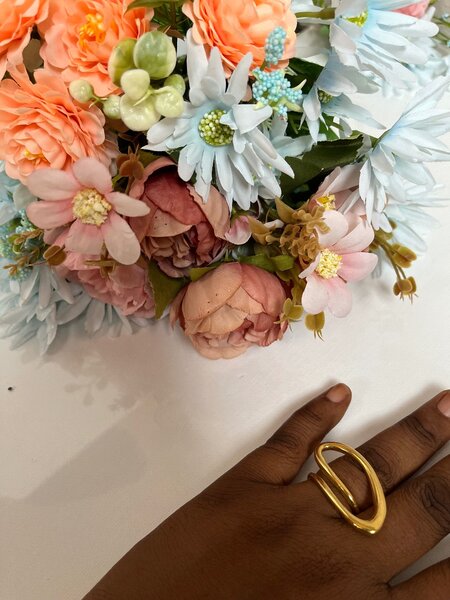 Necklace and statement ring