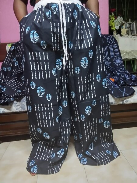 Pantalon ample imprimé ethnique