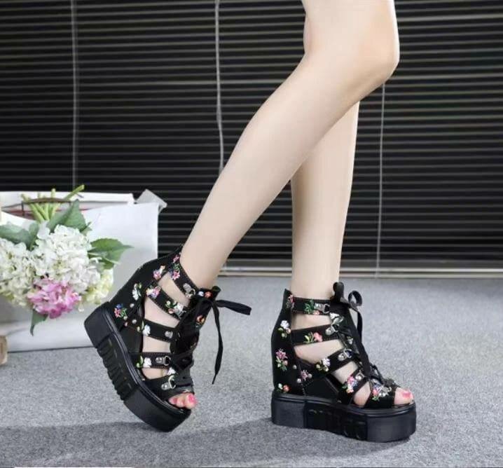 Sandales compensées tendance