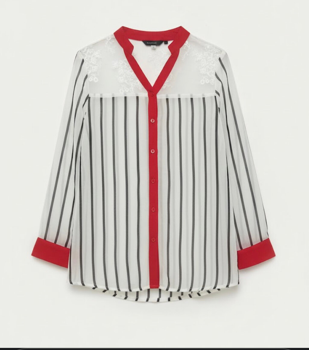 Chemisier rayé élégant femme