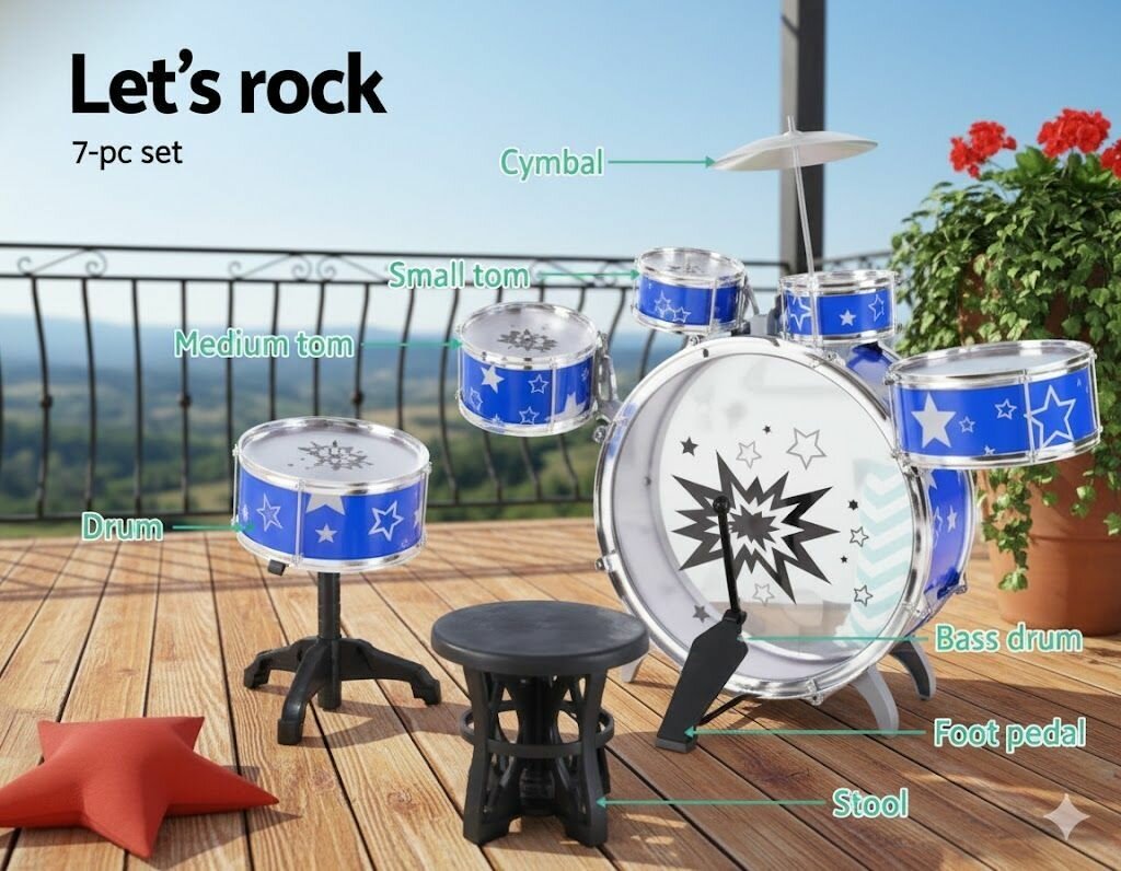 Batterie enfant 7 pièces