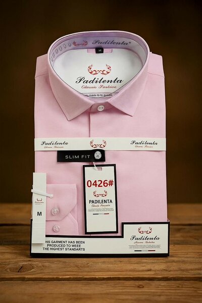 Chemise Slim Fit Rose Homme