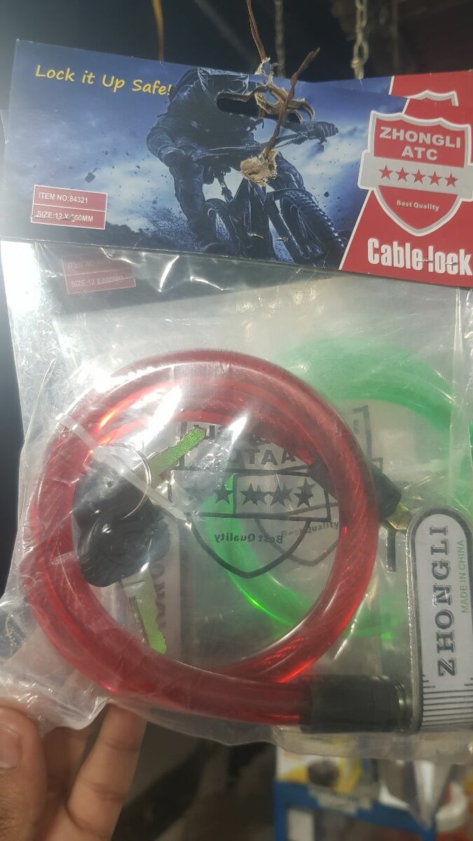 Motorcycle wire lock