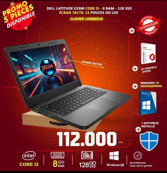 Ordinateur Portable Dell E3300 14" Tactile