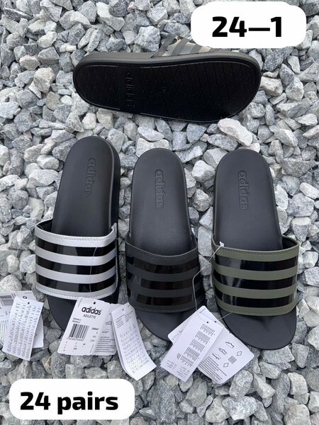 Adidas and Nike slides