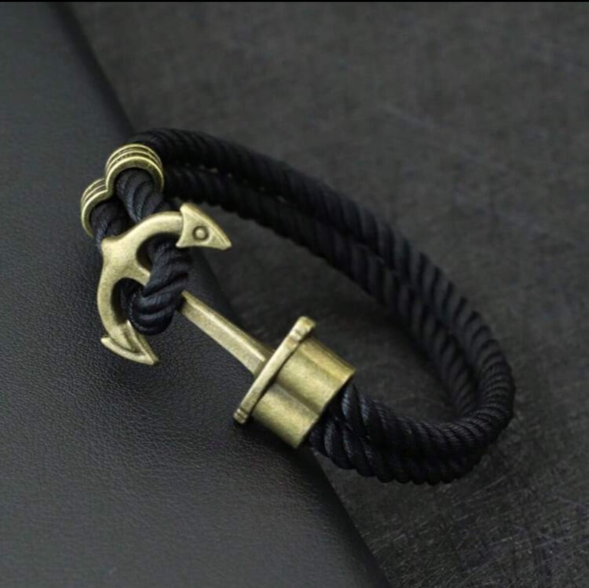 Bracelet ancre nautique en corde