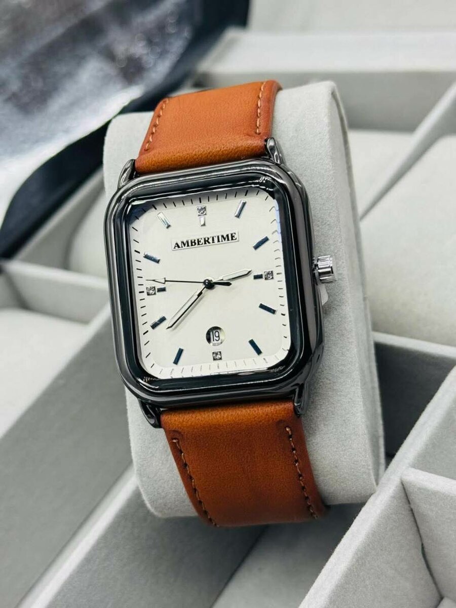 Montre Homme Moderne en Cuir
