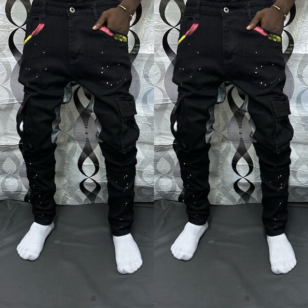 Jeans artistiques homme