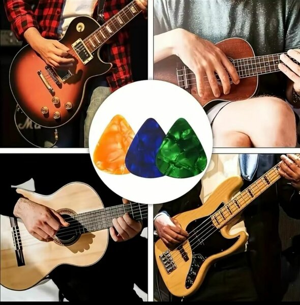 10Médiators de Guitare Colorés