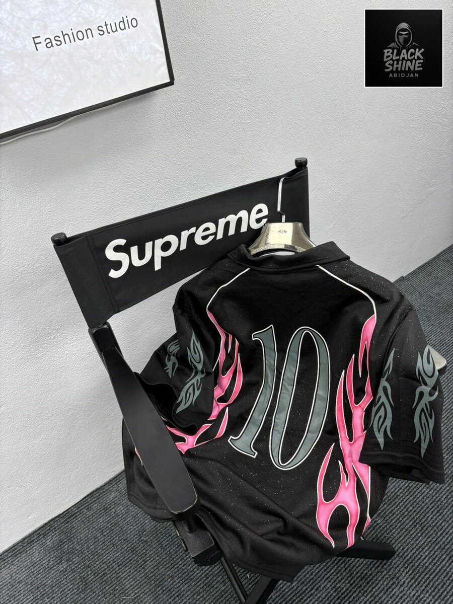 Supreme Flaming Polo Shirt