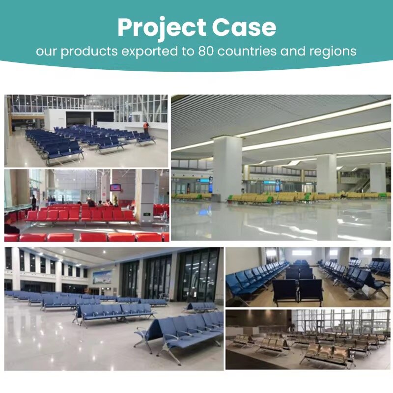 Banc d'attente moderne 4 places