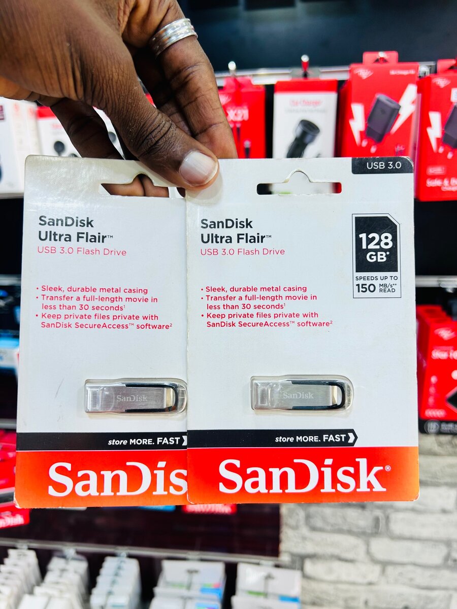 SanDisk Ultra Flair USB 3.0 128 GB - Gris