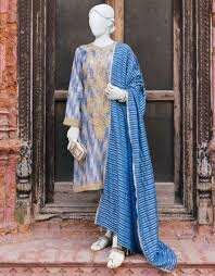 Cotton lawn three piece suit