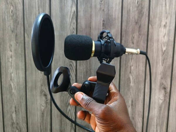 Microphone avec filtre anti-pop