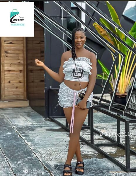 Ensemble été à volants femme