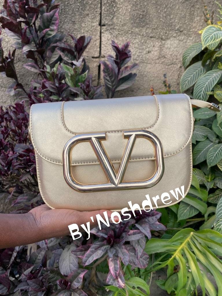 Women's small Valentino handbag in silver color