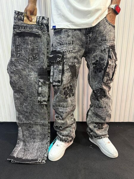 Jean cargo homme décontracté