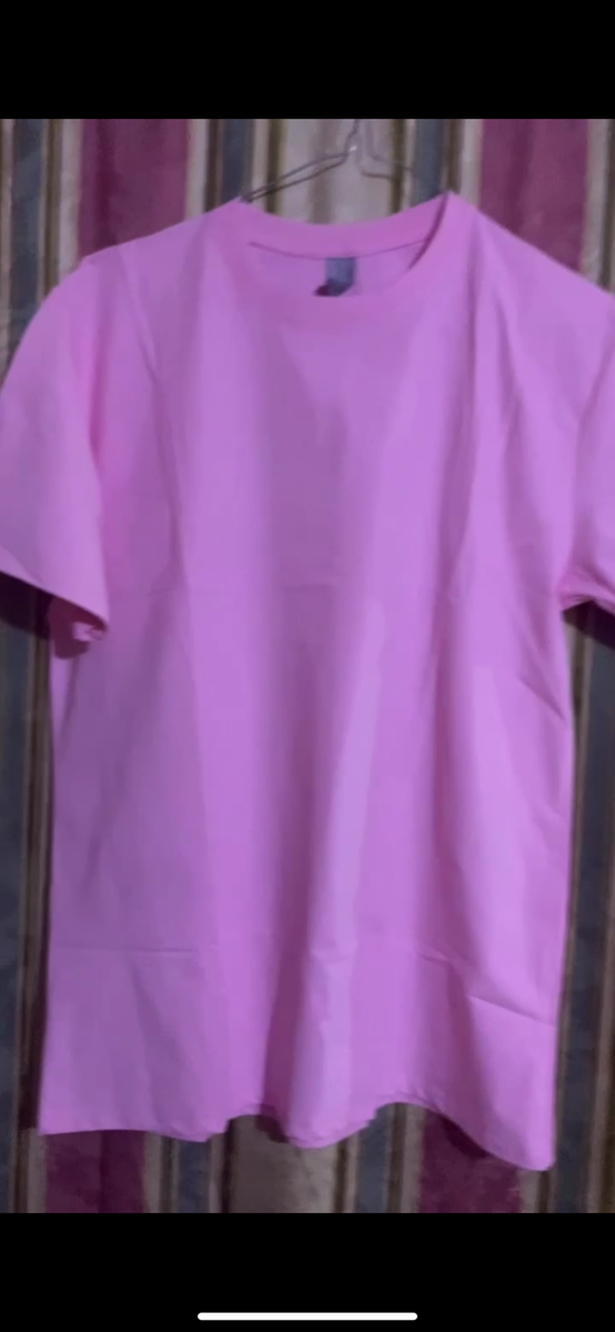 T-shirt basique rose unisexe