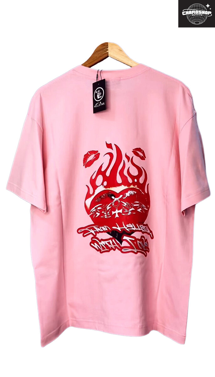 T-shirt rose graphique streetwear