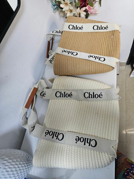 Sac cabas en paille Chloé