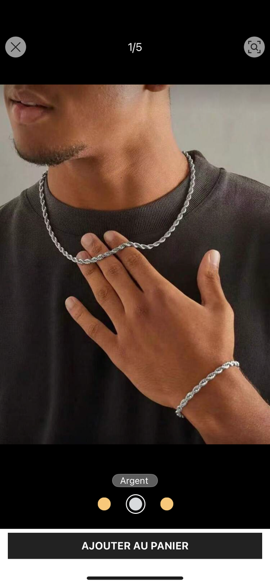 Ensemble de chaîne tressée