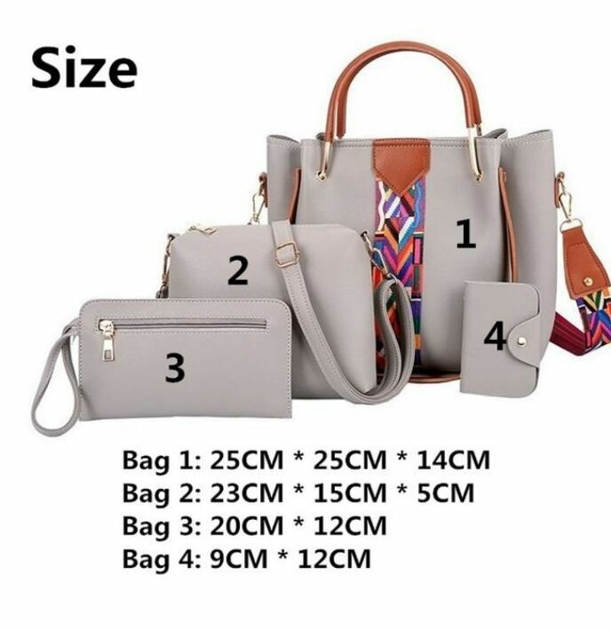 4 set totes bag