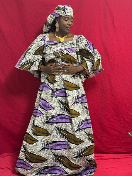 Robe Maxi Africain à Motifs