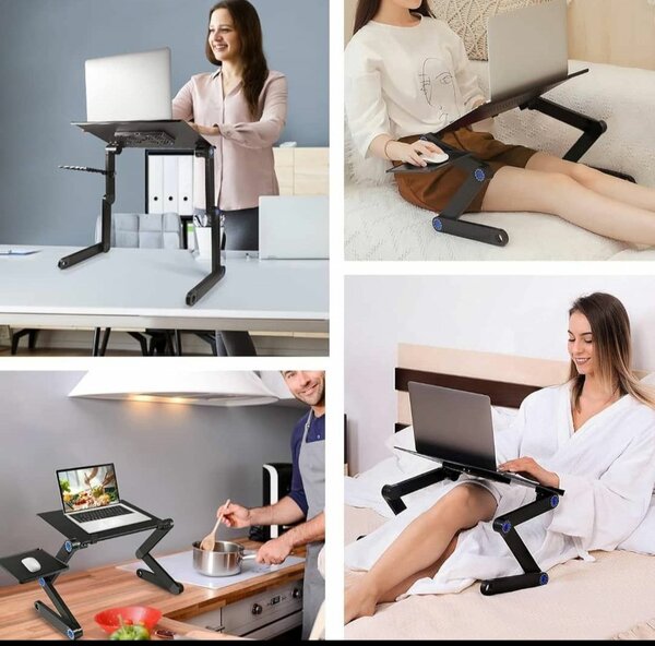 Support réglable pour ordinateur portable avec ventilateur