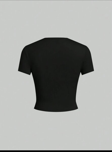 T-shirt noir femme ajusté