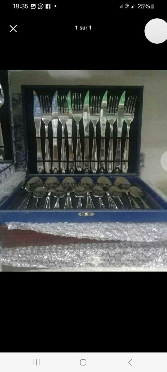 Coffret de 6 cuillère 6 fourchette et 6 couteaux