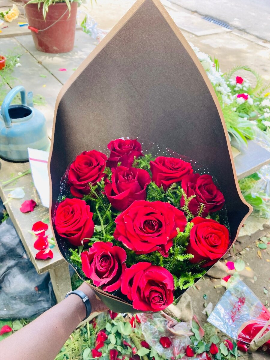 Bouquet de roses rouges