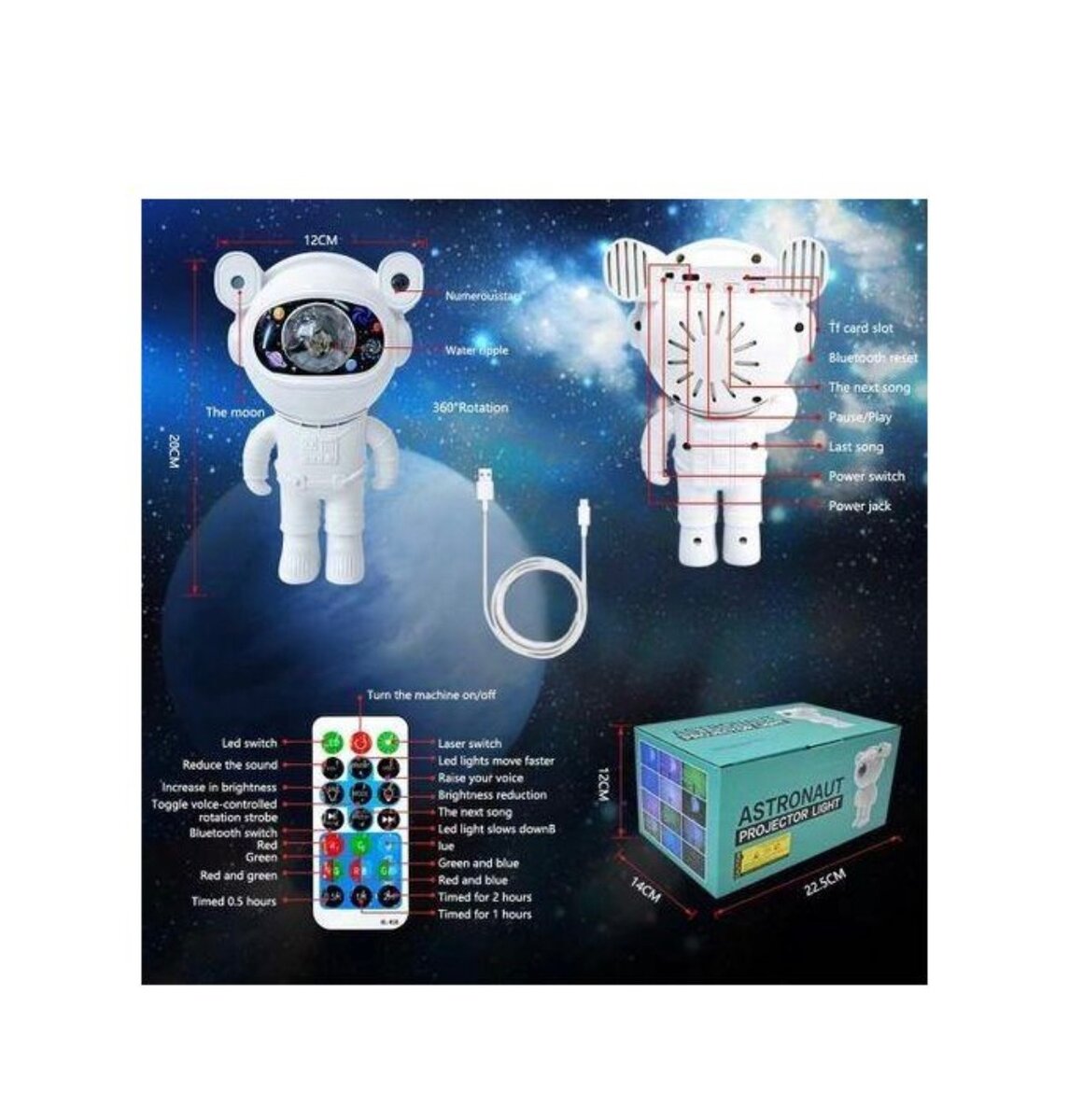 Projecteur étoile astronaute