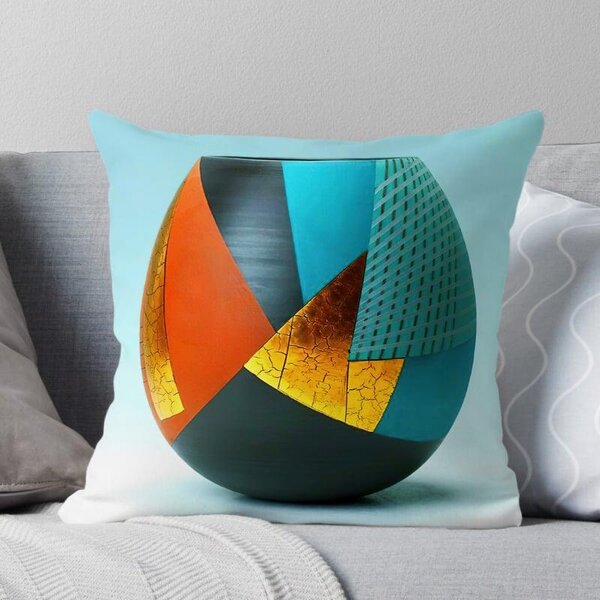 Coussin artistique coloré