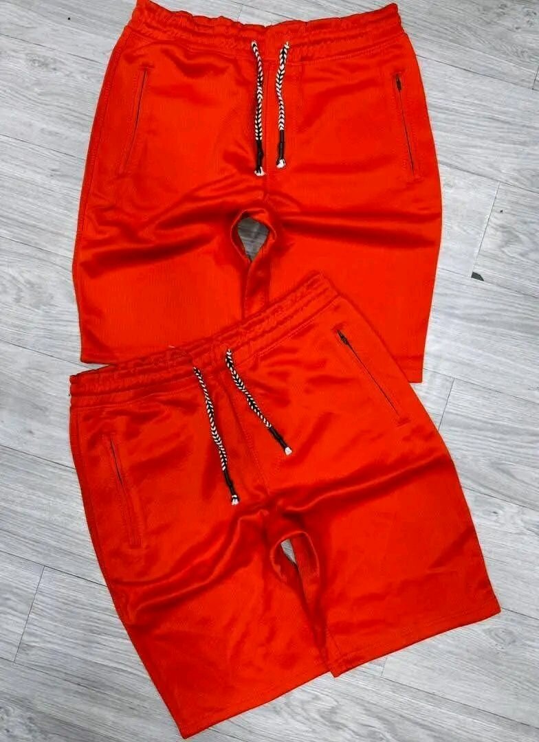 Shorts de sport rouges unisexes