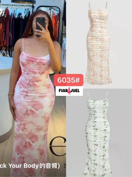 Robe Longue Maxi à Imprimé Floral