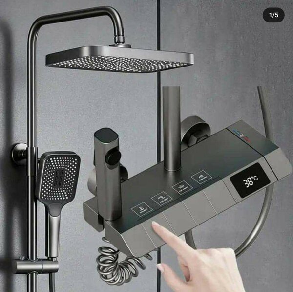 Bathroom Grey Wall Mounted Shower Set