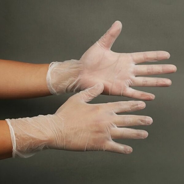 Gants jetables transparents