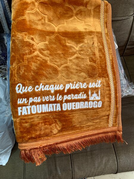 Tapis de prière personnalisée