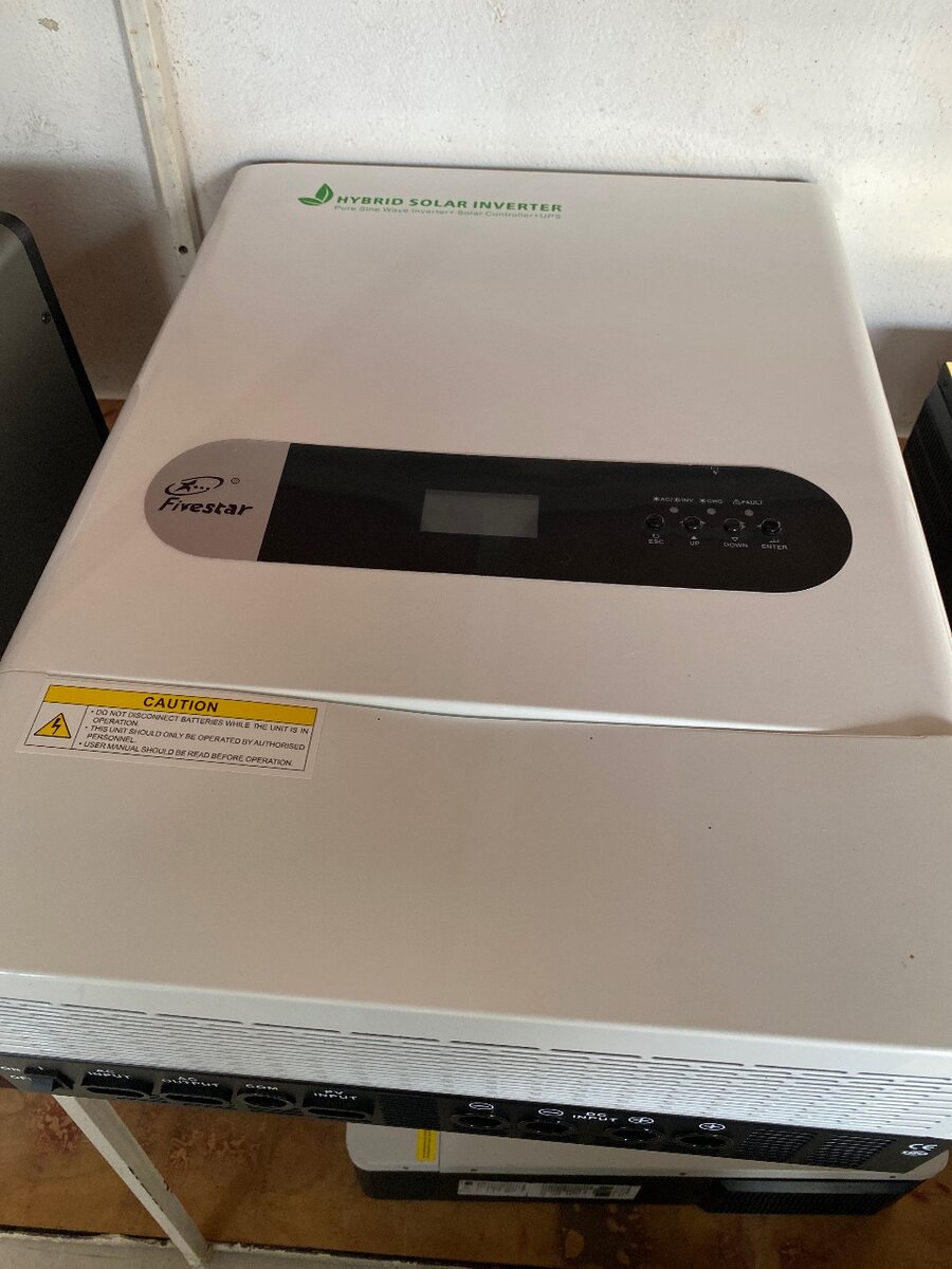 8.5kva inverter, can power fridges, air conditioners and tv.