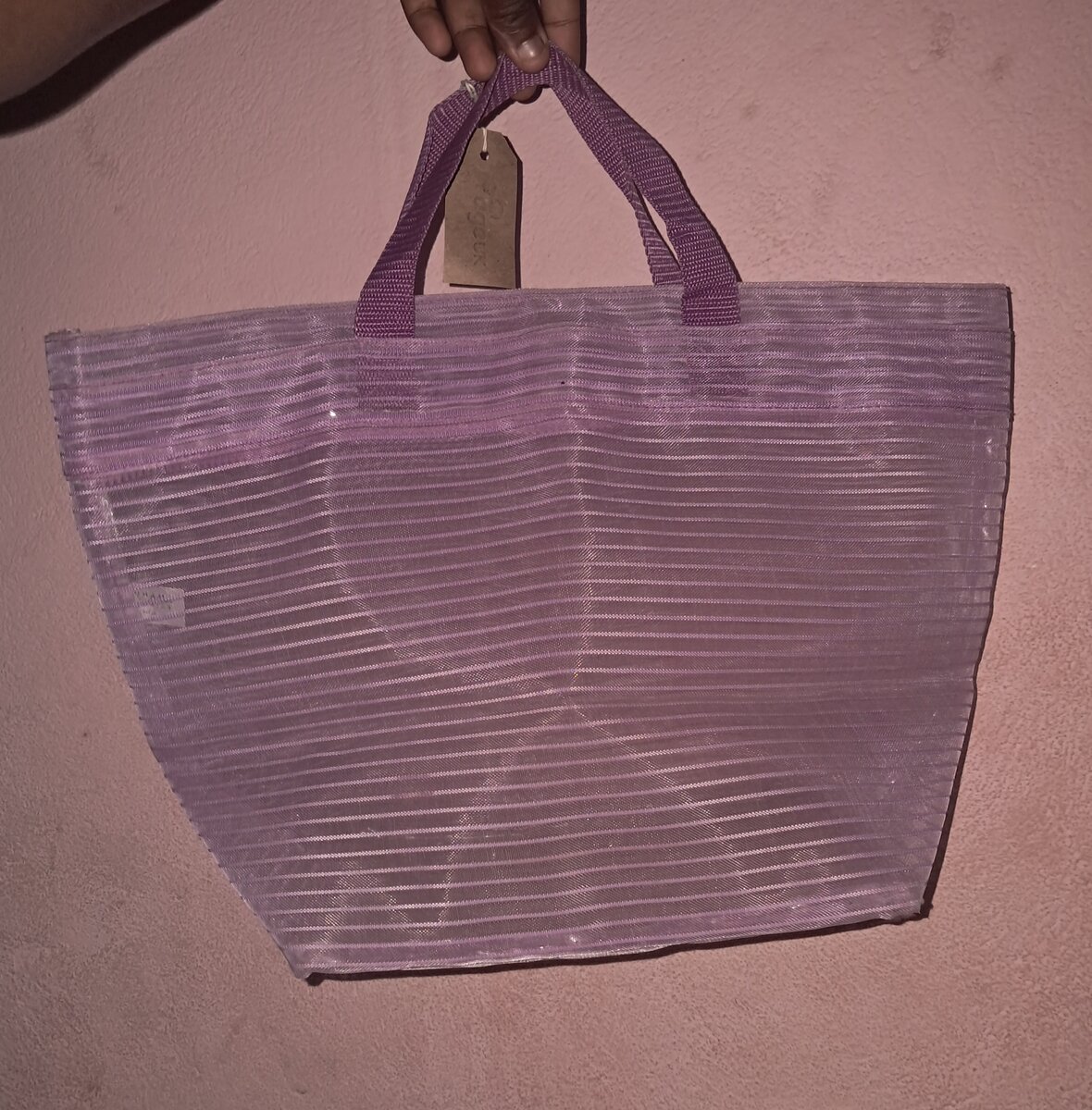 Sac cabas transparent violet