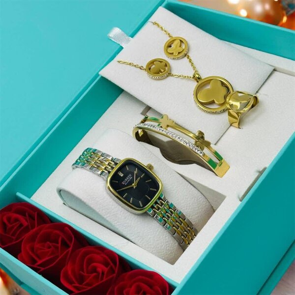 Ensemble Montre et Bijoux Luxe pour Femme