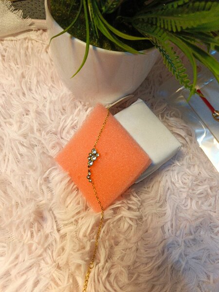 Bracelet doré turquoise élégant