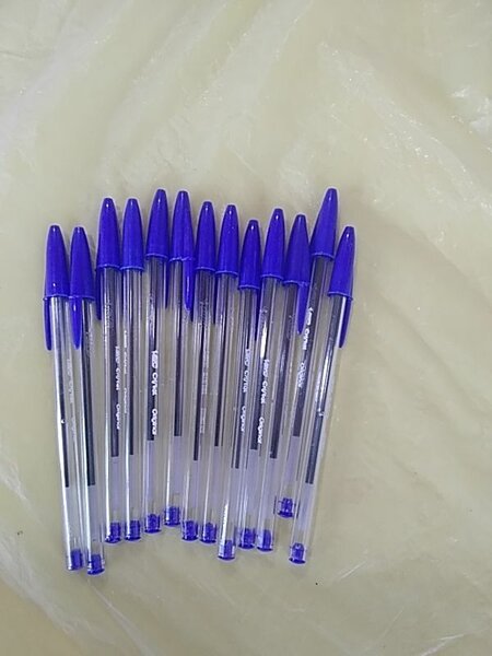 Bic blue pens