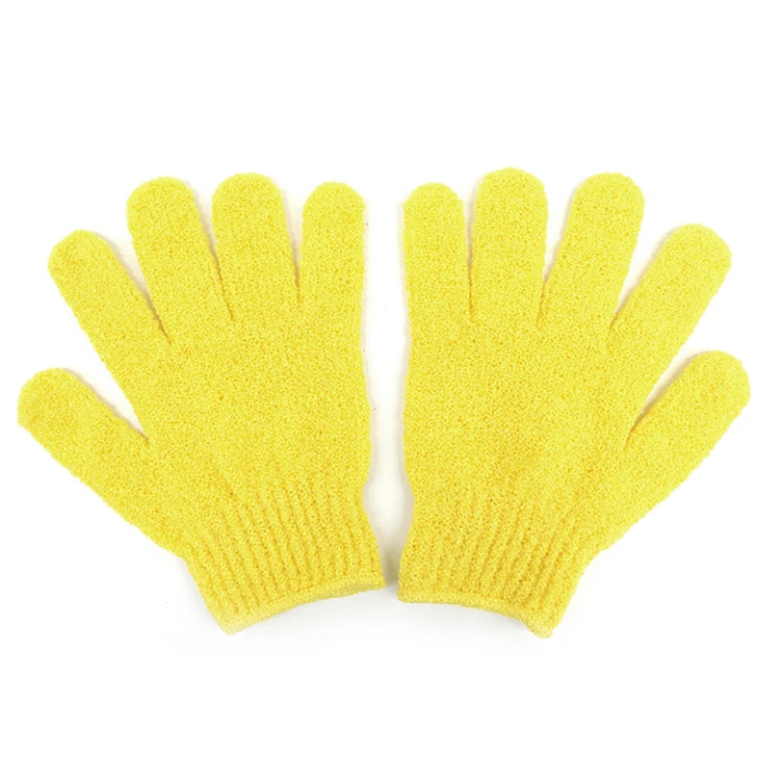 Gants exfoliants colorés