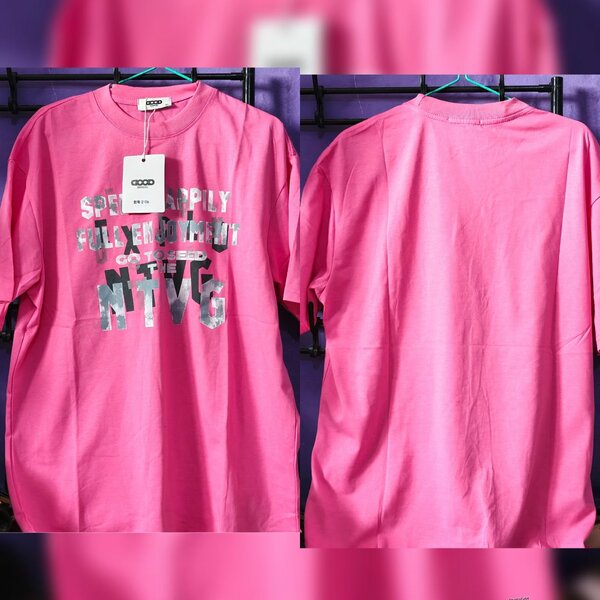 T-shirt rose unisexe tendance