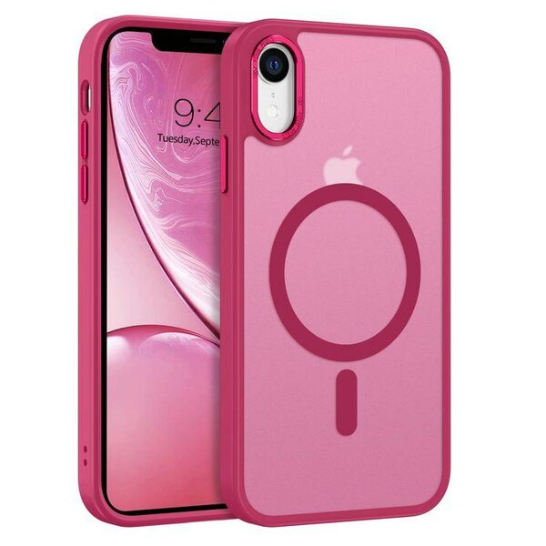 Coque iPhone rose magnétique